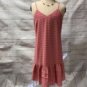J Crew Factory Dress Sleeveless Women’s Red Print Size 8